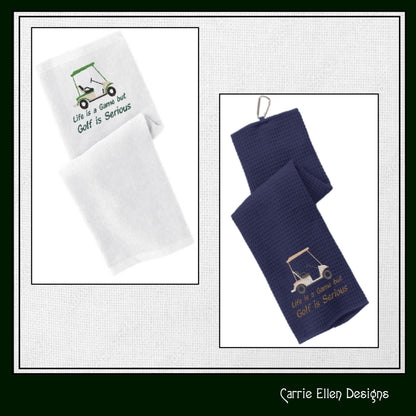 Golf Cart Machine Embroidery, Golf is Serious Machine Embroidery Design, Sport Embroidery, Golf Lover, Golf Life, 6 Sizes (0138)