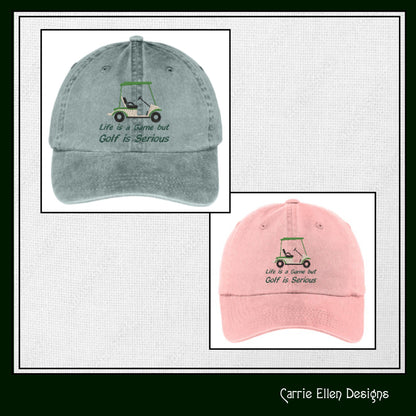 Golf Cart Machine Embroidery, Golf is Serious Machine Embroidery Design, Sport Embroidery, Golf Lover, Golf Life, 6 Sizes (0138)