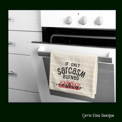 Sarcasm Burned Calories Machine Embroidery Design – Funny Quotes and Sayings – 6 Sizes (1539)