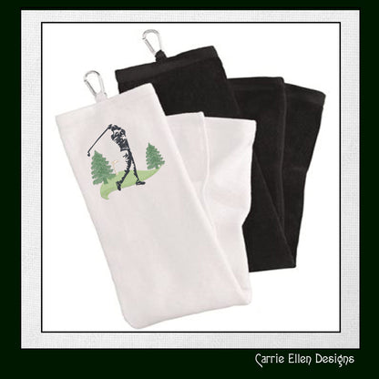 Golfer Silhouette Machine Embroidery Design | Golf Swinging Pose | Sport Lover Embroidery | 6 Sizes (1700)