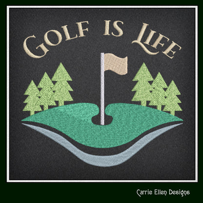 Golf Machine Embroidery Design, Golf is Life Design, Golf Putter Embroidery, Golf Green Embroidery, Sport Embroidery, 6 Sizes (0111)