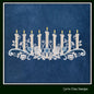 Menorah Machine Embroidery Design | Golden Menorah with Hanukkah Candles | Jewish Holiday Embroidery Pattern | 6 Sizes (1828)