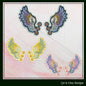 Feathered Angel Wing ITh Shoe Wings – Butterfly & Bat Wings for Shoes and Boots –In The Hoop Machine Embroidery Design, (1268)