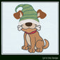 Dog Gnome Machine Embroidery Design, Holiday Gnome Dog with Bone Embroidery, Dog Lover Embroidery, 6 Sizes (2000)