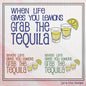 Grab the Tequila Machine Embroidery Design, Fun and Sarcastic Sayings, When Life Gives You Lemons Quote, 6 sizes (2335)
