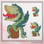 Audrey 2 Classic Horror Character Machine Embroidery Design, Little Shop Of Horrors Monster Plant, 6 sizes (2178)
