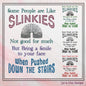 People Are Like Slinkies Machine Embroidery Design Saying, Sarcastic Pop Culture Quotes, Slinky Toy Design, 6 Sizes (2342)