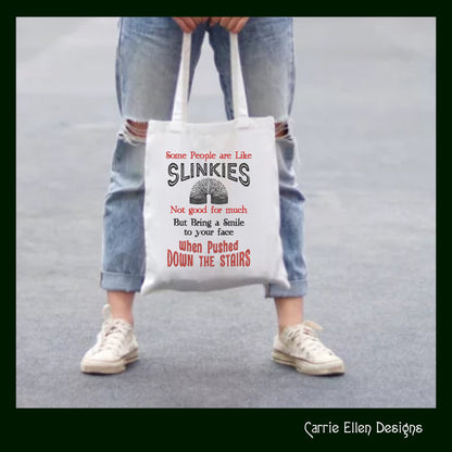 People Are Like Slinkies Machine Embroidery Design Saying, Sarcastic Pop Culture Quotes, Slinky Toy Design, 6 Sizes (2342)