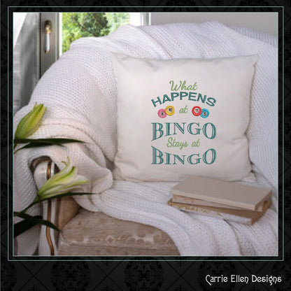 What Happens At Bingo Embroidery Design, Machine Embroidery Design, Sarcastic Bingo Game Saying, 6 Sizes (2392)