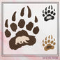 Bear Paw Machine Embroidery Design, Bear Silhouette in Paw Print Design, Hunting Lover Gift, 6 sizes (2411)