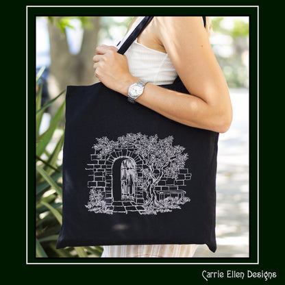 Garden Gate Machine Embroidery Design, Sketch Machine Embroidery Design, Artistic Patio Stone Bench Design, 6 Sizes (2550)