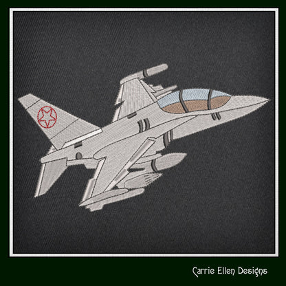 Fighter Jet Machine Embroidery Design, Airforce Jet Plane Design, USAF Digital Download , 6 Sizes (2575)