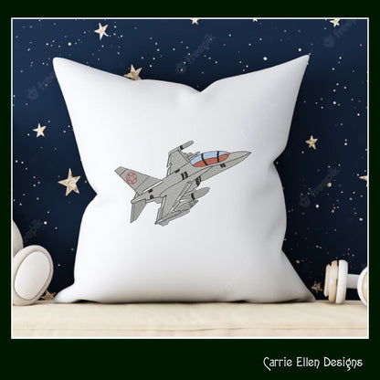 Fighter Jet Machine Embroidery Design, Airforce Jet Plane Design, USAF Digital Download , 6 Sizes (2575)