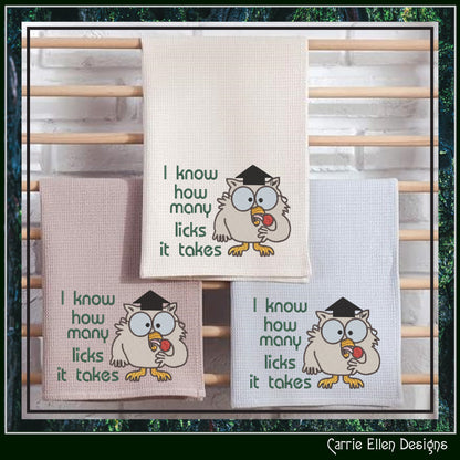 Ask Mr Owl Iconic Machine Embroidery Design, Nostalgic I Know How Many Licks Commercial Design, 6 Sizes (2571)