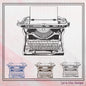 Vintage Typewriter Sketch Machine Embroidery Design, Antique Office Machine, Retro Line Art Design, 6 Sizes (2236)