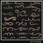 Calligraphy Flourish Design Elements, Machine Embroidery Designs, Swish and Swoosh, 25 designs 3 sizes each (3003)