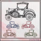 Classic Car Machine Embroidery Design Sketch, Vintage Vehicle Embroidery Pattern, Retro Car Stitch File, 6 Sizes (3011)