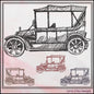 Classic Car Machine Embroidery Design Sketch, Vintage Vehicle Embroidery Pattern, Retro Car Stitch File, 6 Sizes (3012)