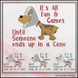 Dog Humor Machine Embroidery Design, Funny Saying for Cone Collar, Its All Fun and Games Dog Embroidery, 6 Sizes (3043)