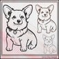 Welsh Corgi Machine Embroidery Design, Dog Lover Embroidery Pattern Outline, Pet Embroidery, Adorable Corgi, 6 Sizes (3036)