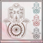 Hamsa Machine Embroidery Design, Hand of Fatima, Strength and Happiness. Symbolic Ornamental Hand, 6 Sizes (3020)