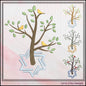 Jewish Holiday Machine Embroidery Design, Shabbat Shalom Tree of Life, Star of David Pattern, Religious Symbolism, 6 Sizes (3070)