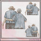 Grandparents Machine Embroidery Design, Elderly Couple Photo Drawing, Embroidery Pattern, Grandparents Gift, 6 Sizes (3155)