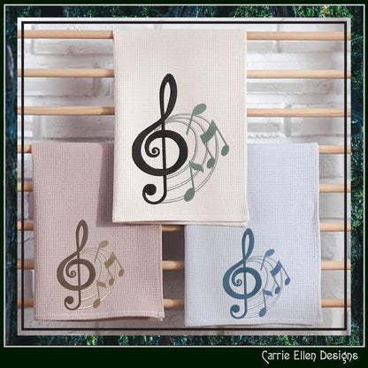 Treble Clef Embroidery Design – Sheet Music Note Symbol – Artistic Flair Pattern – 6 Sizes (3157)