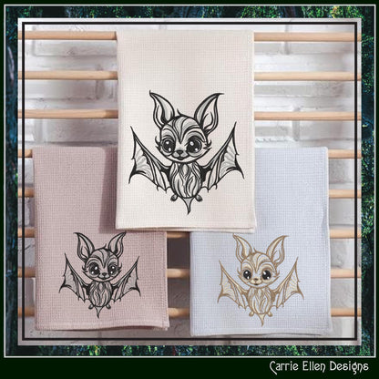 Bat Machine Embroidery Design, Adorable Bat for Kids Apparel, Flying Animal Pattern, 6 Sizes (3160)