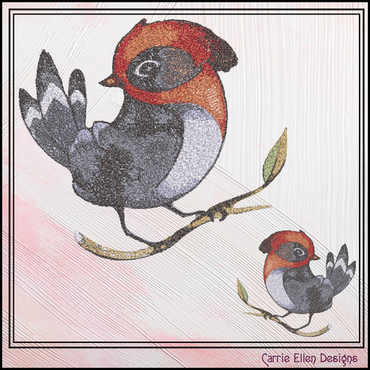 Bird Machine Embroidery Design, Artistic Watercolor Photo Stitch Bird, Nature Lover Gift, 6 Sizes (3163)
