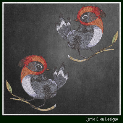 Bird Machine Embroidery Design, Artistic Watercolor Photo Stitch Bird, Nature Lover Gift, 6 Sizes (3163)
