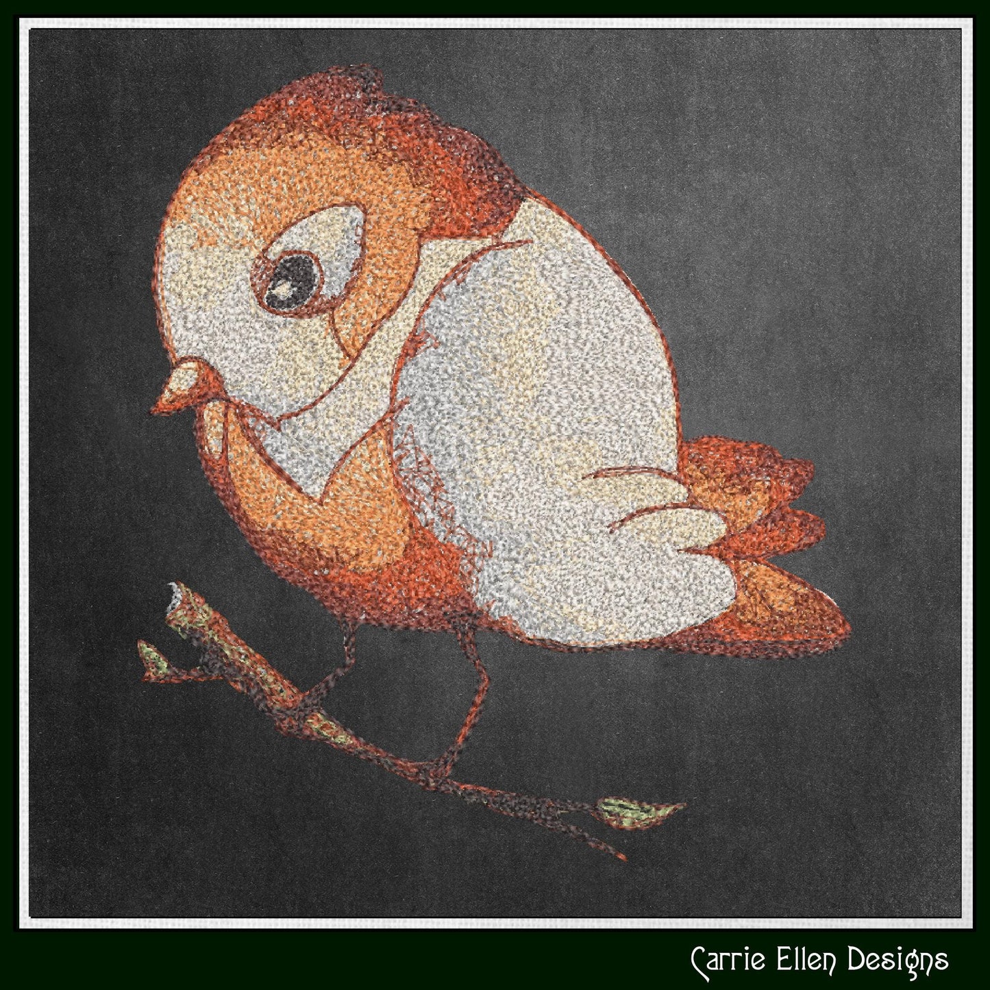 Bird Machine Embroidery Design, Artistic Watercolor Photo Stitch Bird, Nature Lover Gift, 4 Sizes (3141)