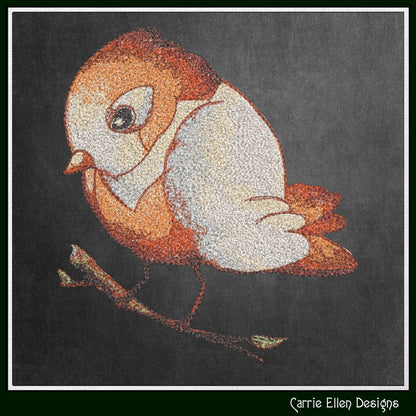Bird Machine Embroidery Design, Artistic Watercolor Photo Stitch Bird, Nature Lover Gift, 4 Sizes (3141)