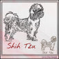 Shih Tzu Machine Embroidery Design, Dog Sketch Pattern, Dog Lover Gift, Small Dog Breed, 6 Sizes (3172)