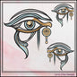 Eye of Horus Machine Embroidery Design, Ancient Egyptian Hieroglyph Symbol, Wedjat Edjat Eye, 6 Sizes (3148)