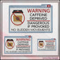 Funny Coffee Machine Embroidery Saying, Caffeine Deprived Warning Design, Snarky Caution Pop-Up Applique, 6 Sizes (3112)