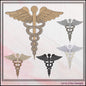 Caduceus Medical Symbol Machine Embroidery Design, Doctor Winged Staff Serpents, 6 Sizes (3152)