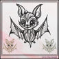 Bat Machine Embroidery Design, Adorable Bat for Kids Apparel, Flying Animal Pattern, 6 Sizes (3160)