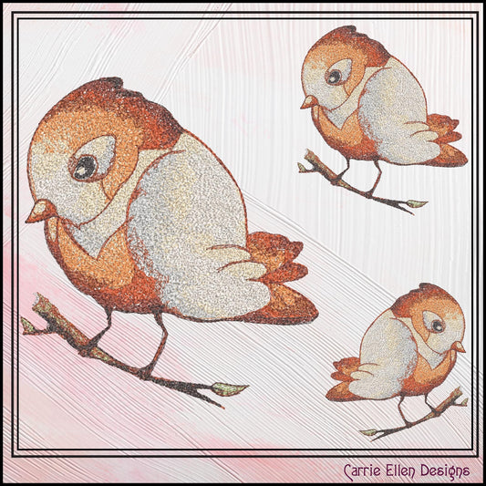 Bird Machine Embroidery Design, Artistic Watercolor Photo Stitch Bird, Nature Lover Gift, 4 Sizes (3141)