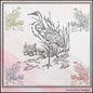 Bird Machine Embroidery Sketch Design, Australian Brolga Crane Thread Drawing, Wading Audubon Bird Pattern, 6 Sizes (3201)