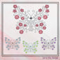 Butterfly Machine Embroidery Design, Floral Winged Decorative Butterfly Pattern, 6 Sizes (2258)