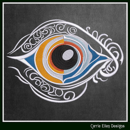 Eye of Horus Machine Embroidery Design, Ancient Egyptian Hieroglyph Symbol, Wedjat Edjat Eye, 6 Sizes (3147)
