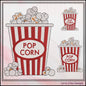 Popcorn Machine Embroidery Design, Movie Night Buttered Snack Food, Vintage Popcorn Bucket, 6 Sizes (3145)