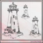 Lighthouse Embroidery Design, Cliffside Lighthouse Sketch Machine Embroidery Design, Coastal Light House Island Design, 6 Sizes (3273)